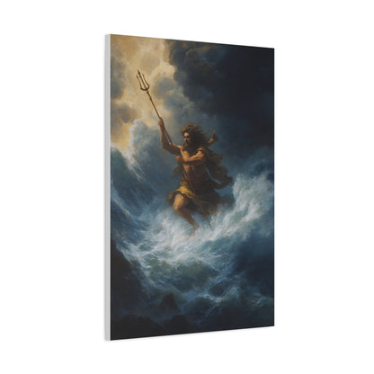 Poseidon God of the Sea Rising from the Storm Wall Art & Canvas Print