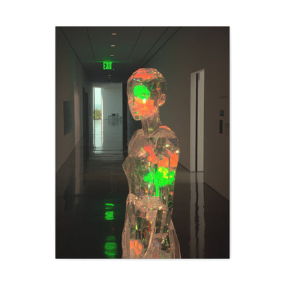 Luminous Crystal Figure Installation Wall Art & Canvas Print