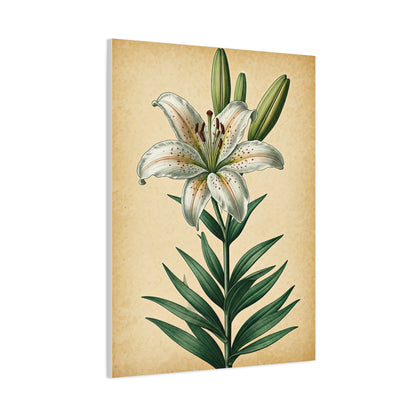 Lily Blossom Illustration Wall Art & Canvas Prints
