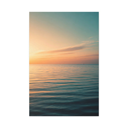 Tranquil Sunset Sea Horizon Wall Art & Canvas Prints
