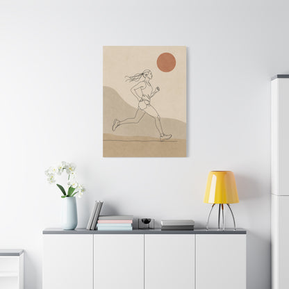 Scandinavian Runner Line Art Sports Wall Art & Canvas Print