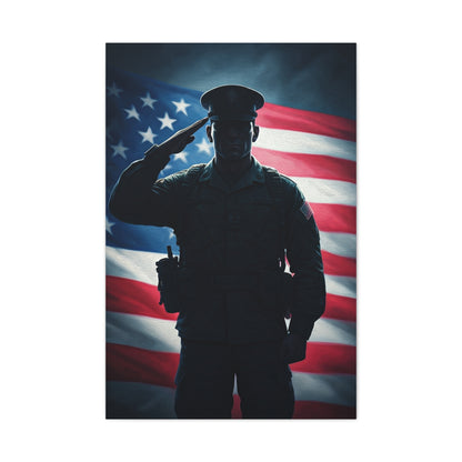 Saluting Soldier American Pride Wall Art & Canvas Prints