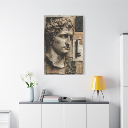 Antique Classical Bust Collage Wall Art & Canvas Print