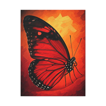 Crimson Butterfly Close-Up Wall Art & Canvas Prints