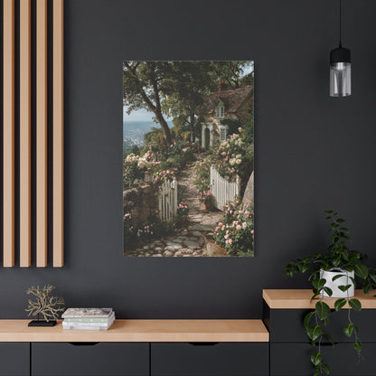 Cottage Garden Entrance Path Wall Art & Canvas Print