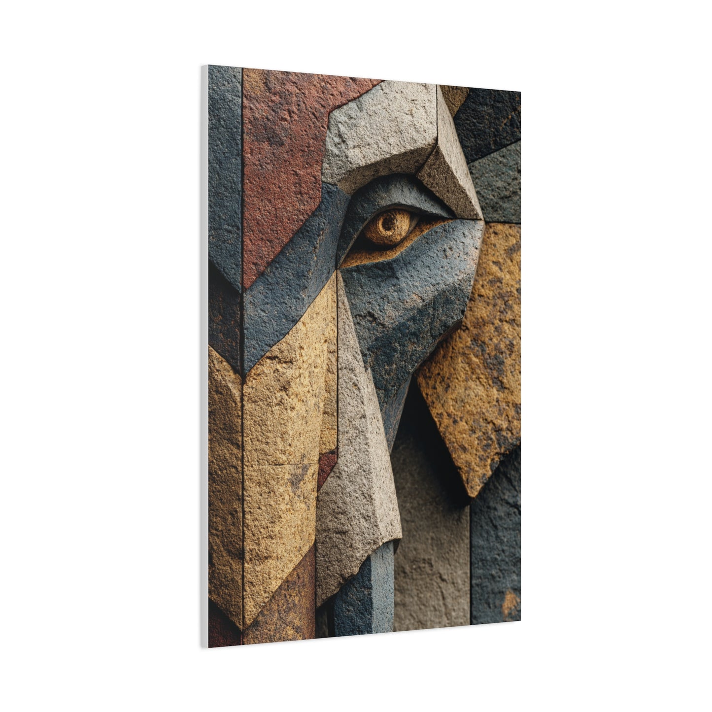 Geometric Elephant Faceted Portrait Wall Art & Canvas Print