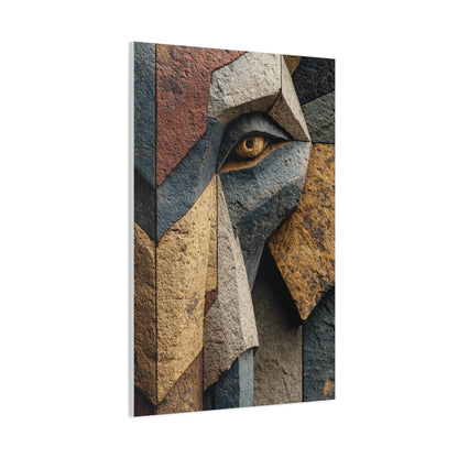 Geometric Elephant Faceted Portrait Wall Art & Canvas Print