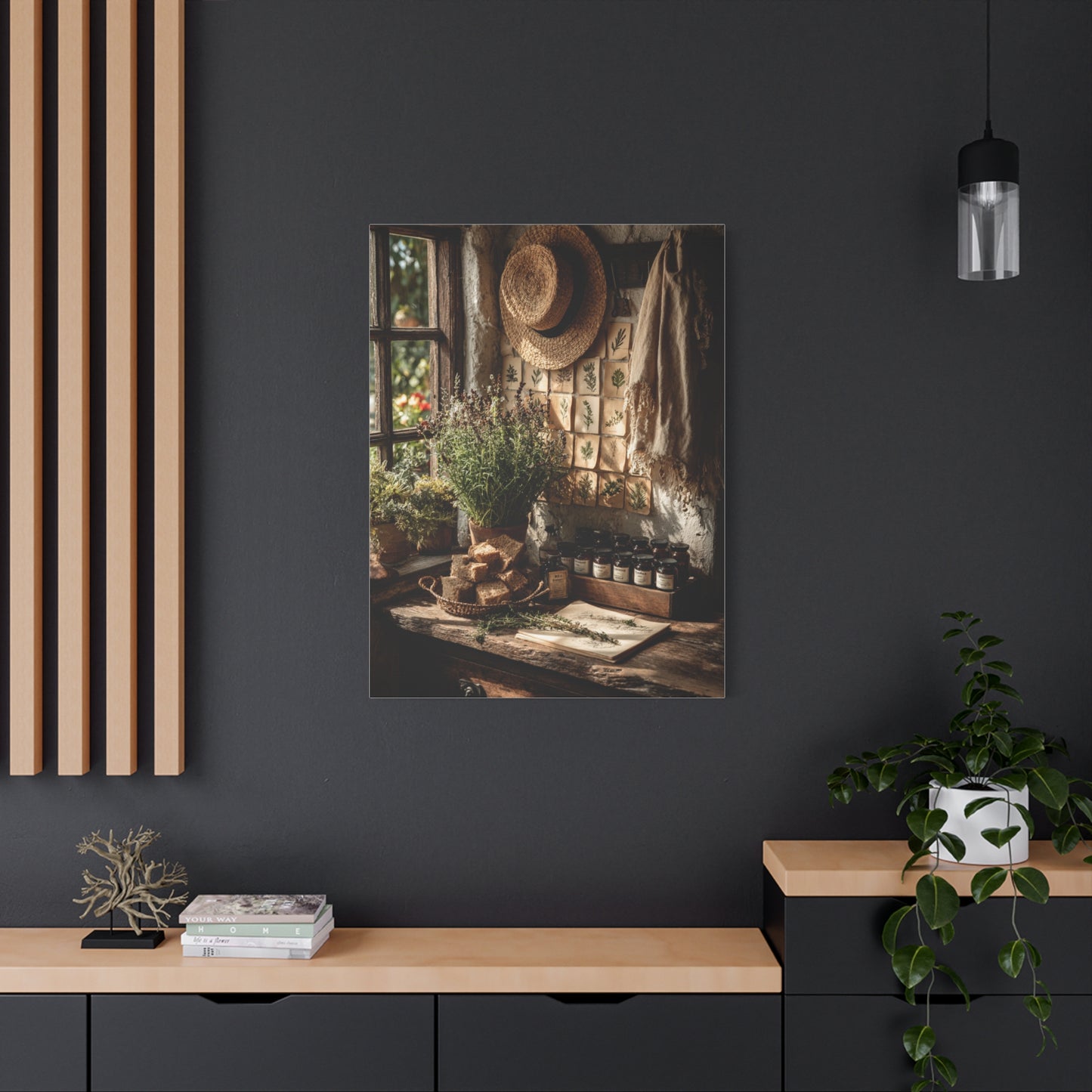 Farmhouse Herb Kitchen Still Life Wall Art & Canvas Print