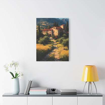 Tuscan Countryside Villa Path Wall Art & Canvas Print