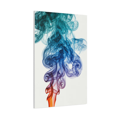 Blue and Amber Smoke Abstract Wall Art & Canvas Prints