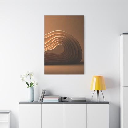 Sculpted Bronze Wave Form Wall Art & Canvas Prints