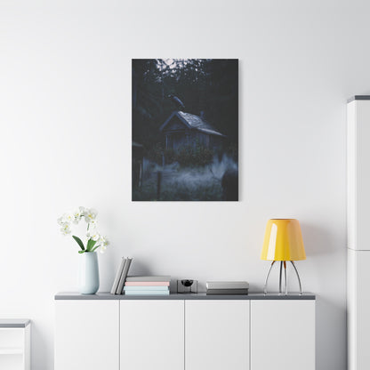 Raven on Witch’s Cottage Roof Wall Art & Canvas Print