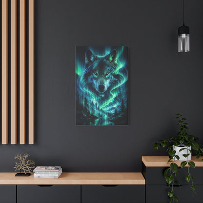 Aurora Spirit Wolf Cosmic Landscape Wall Art & Canvas Print