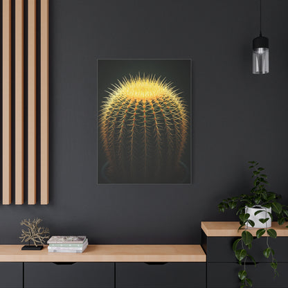 Golden Crown Cactus Portrait Wall Art & Canvas Prints