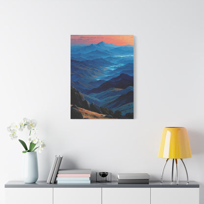 Blue Ridge Dawn Mountain Layers Wall Art & Canvas Print