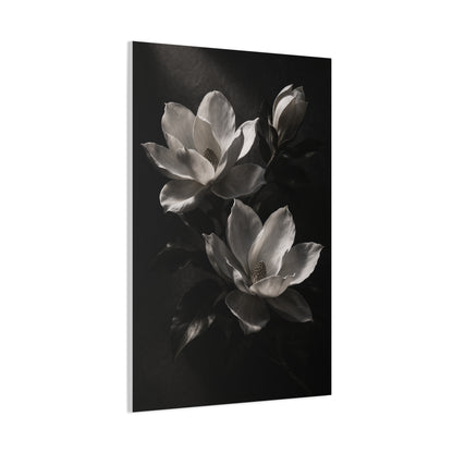 Charcoal Magnolia Floral Wall Art & Canvas Print