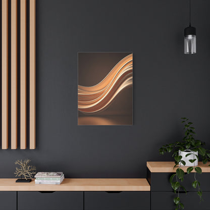 Golden Wave Motion Abstract Wall Art & Canvas Prints