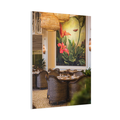 Tropical Flora and Fauna Resort Restaurant Wall Art & Canvas Print