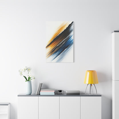 Gold and Blue Motion Sweep Abstract Wall Art & Canvas Prints