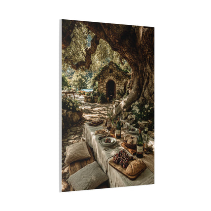 Olive Grove Countryside Lunch Wall Art & Canvas Print