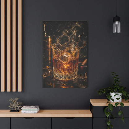 Whiskey Splash Crystal Tumbler Wall Art & Canvas Print