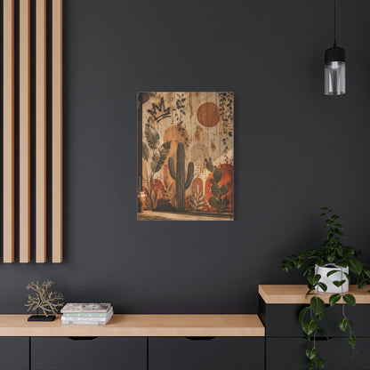 Desert Graffiti Botanical Street Wall Art & Canvas Print