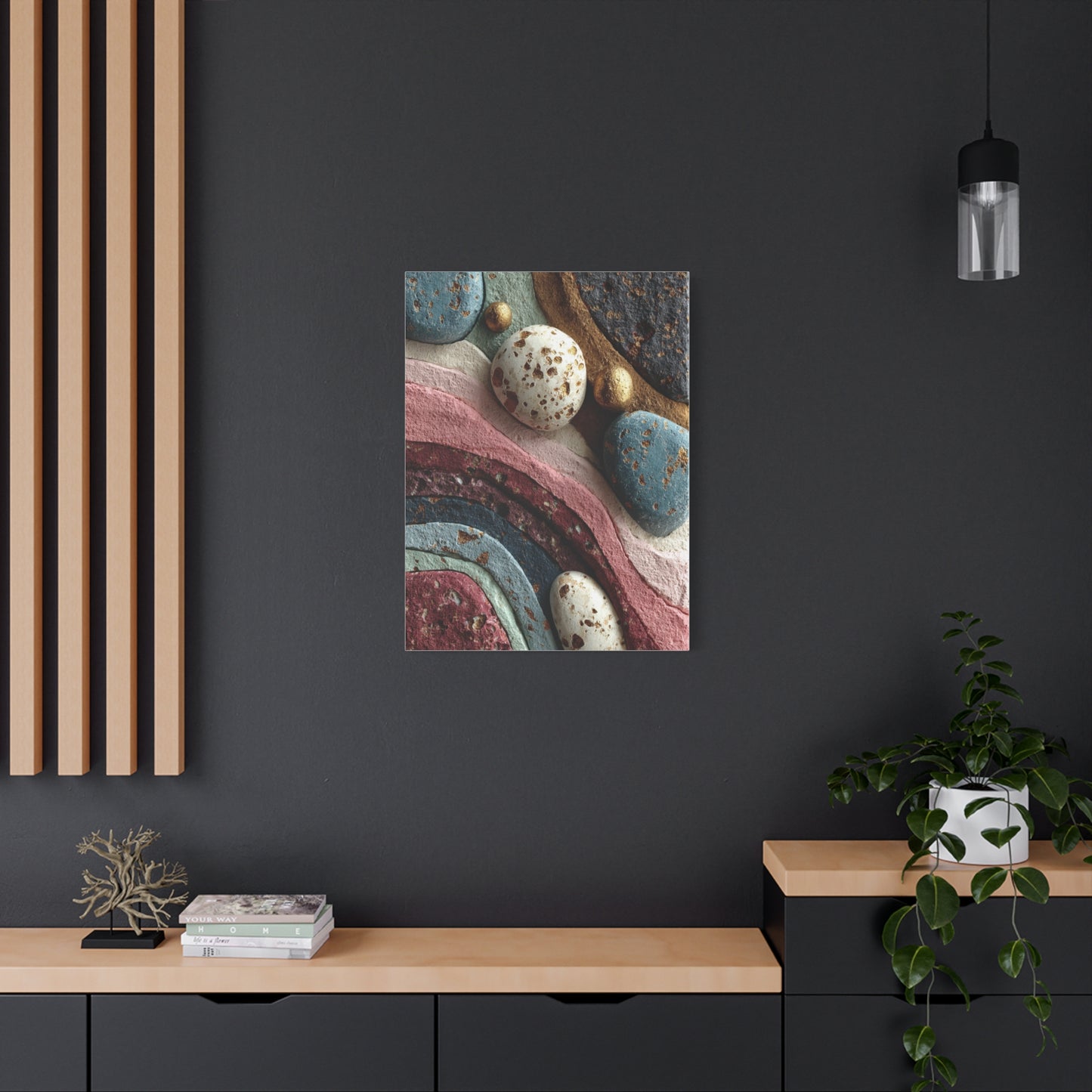 Layered Mineral Stone Abstract Wall Art & Canvas Print