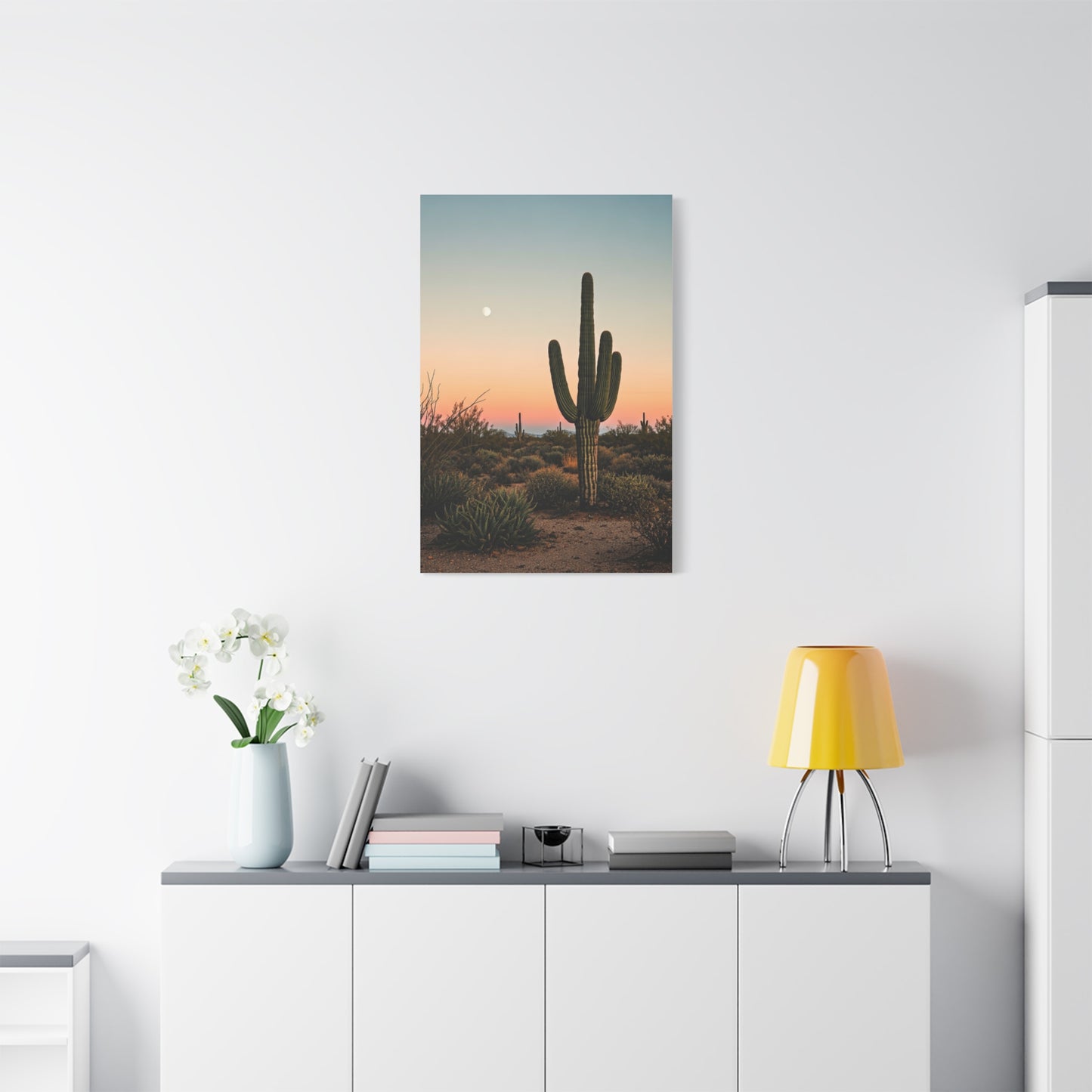 Golden Sunset Saguaro Landscape Wall Art & Canvas Prints