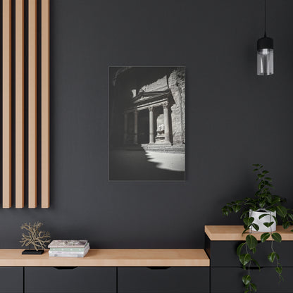 Petra Rock-Cut Temple Shadows Wall Art & Canvas Prints