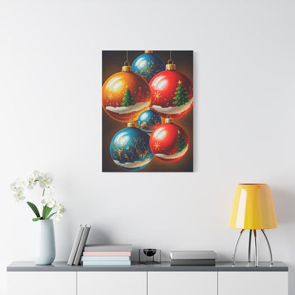 Expressive Painted Christmas Ornament Collection Wall Art & Canvas Print