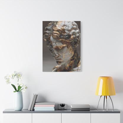 Marble And Gold Kintsugi Sculpture Wall Art & Canvas Print