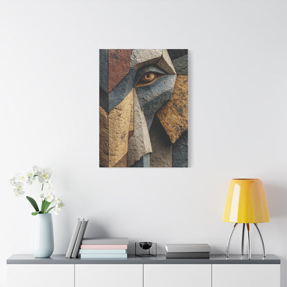 Geometric Elephant Faceted Portrait Wall Art & Canvas Print