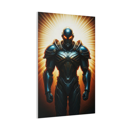 Radiant Cyber Warrior Wall Art & Canvas Print