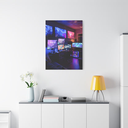 Neon Fantasy Gaming Room Wall Art & Canvas Print