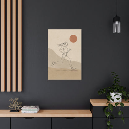Scandinavian Runner Line Art Sports Wall Art & Canvas Print
