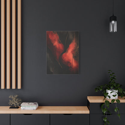 Red and Black Luxury Abstract Flow Wall Art & Canvas Print