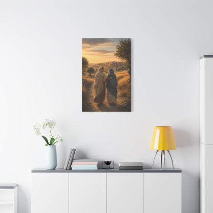 Golden Journey Companionship Landscape Wall Art & Canvas Print