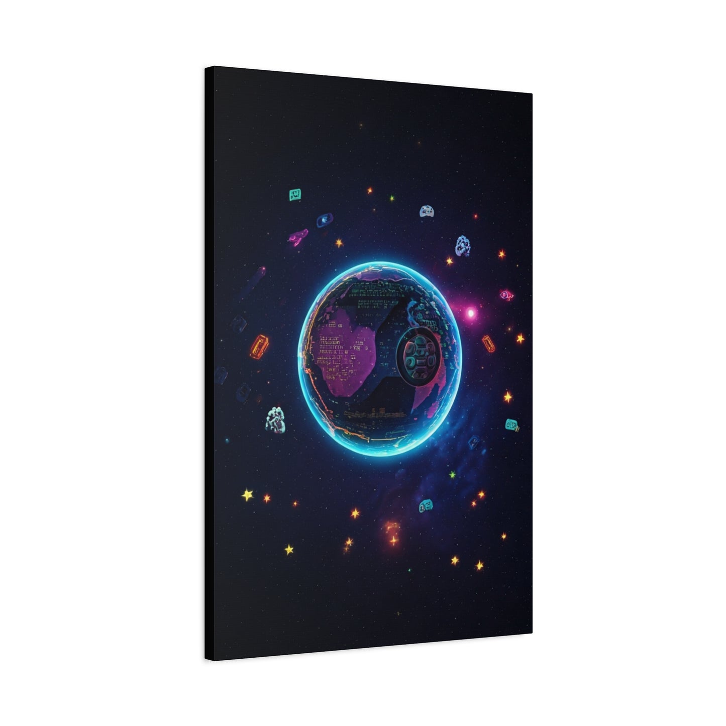 Pixel Orbit Universe Wall Art & Canvas Prints