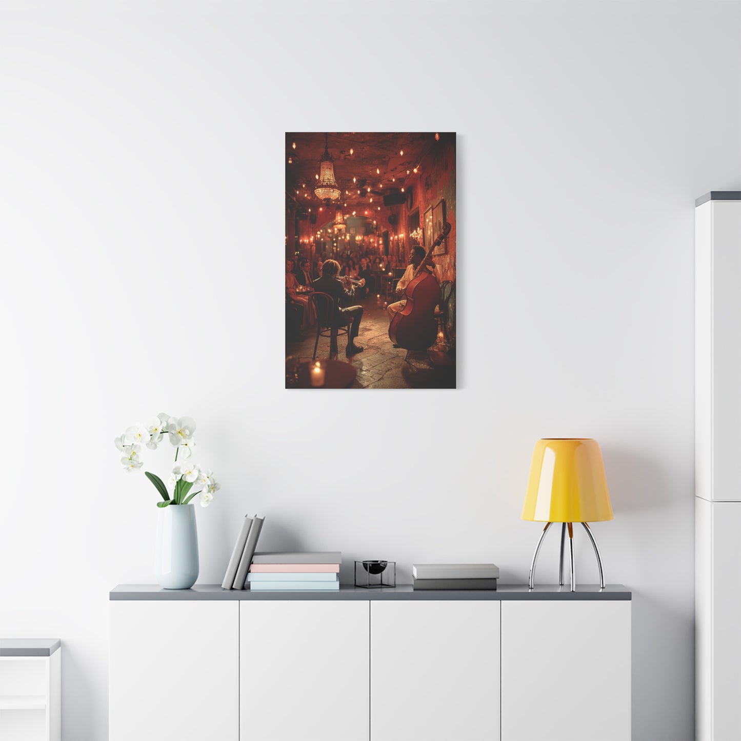 Intimate Jazz Club Performance Wall Art & Canvas Print