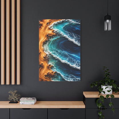 Resin Shoreline Aerial Ocean Art Wall Art & Canvas Print