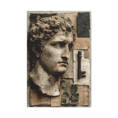 Antique Classical Bust Collage Wall Art & Canvas Print