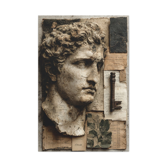 Antique Classical Bust Collage Wall Art & Canvas Print