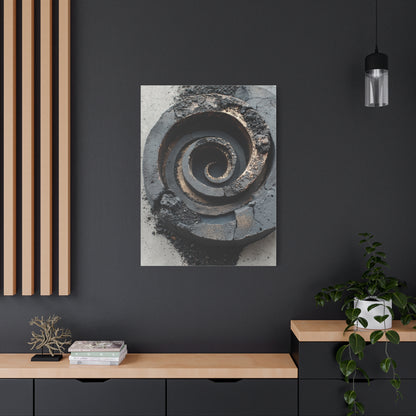 Industrial Spiral Form Abstraction Wall Art & Canvas Print