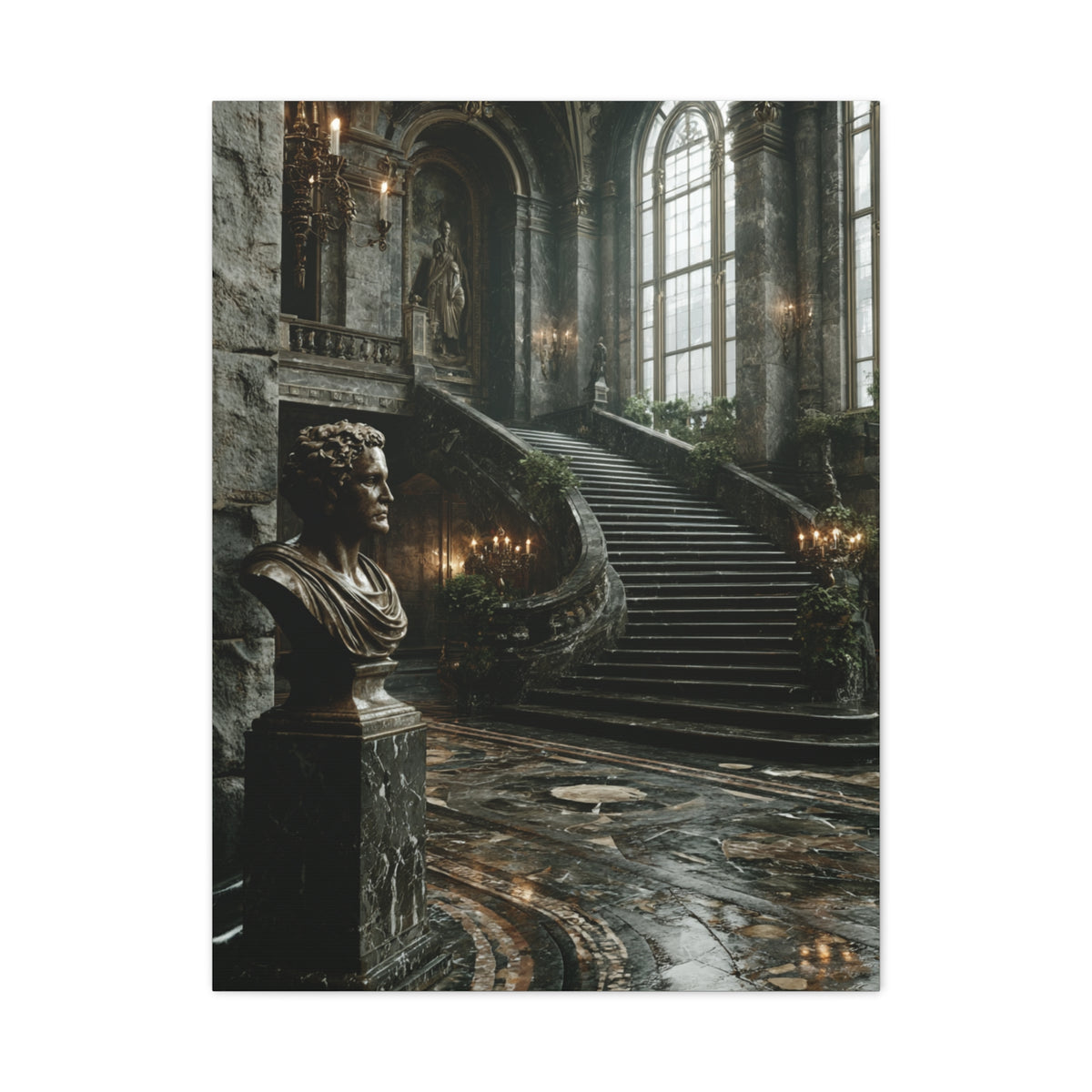 Grand Italian Staircase Interior Wall Art & Canvas Print