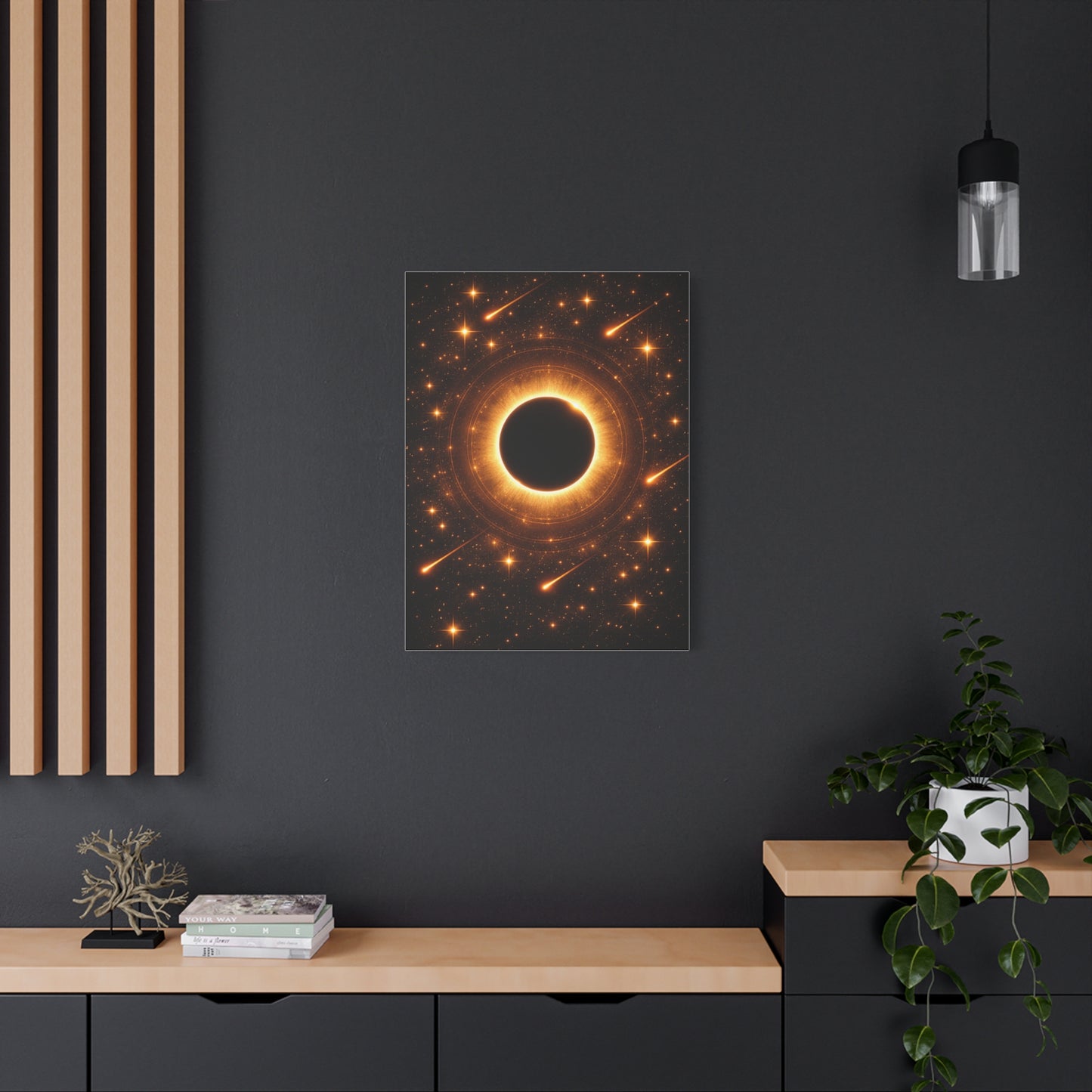 Golden Eclipse Celestial Wall Art & Canvas Print