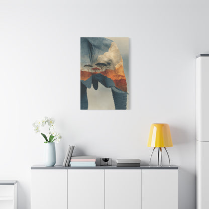 African Landscape Double Exposure Elephant Wall Art & Canvas Print
