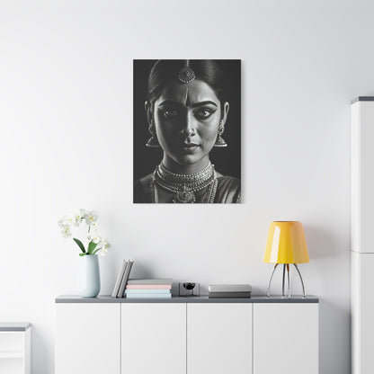 Timeless Elegance Black & White Cultural Portrait Wall Art & Canvas Prints