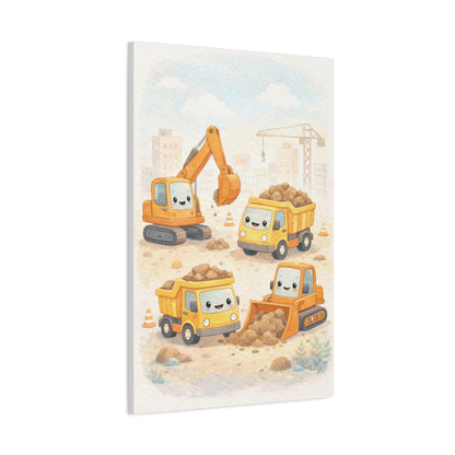 Little Builders Construction City Wall Art & Canvas Print