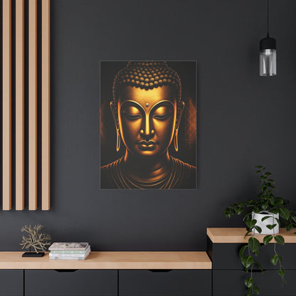 Golden Tranquility Buddha Portrait Wall Art & Canvas Prints