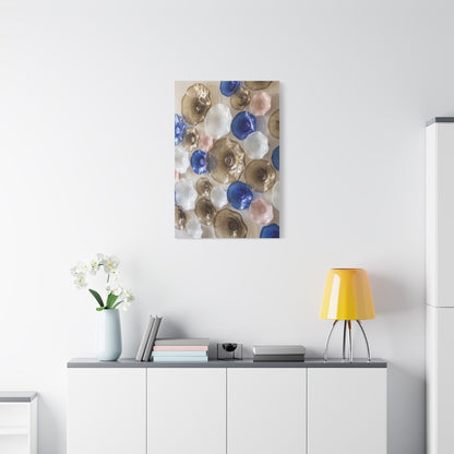 Glass Floral Mosaic Arrangement Wall Art & Canvas Print